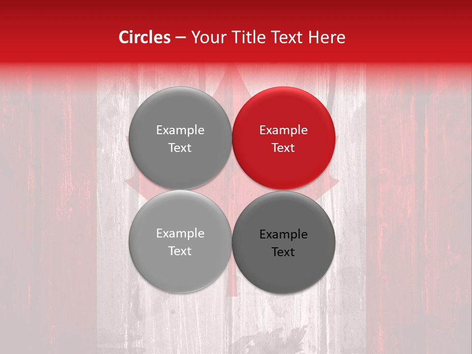 A Canadian Flag Painted On A Wooden Wall PowerPoint Template