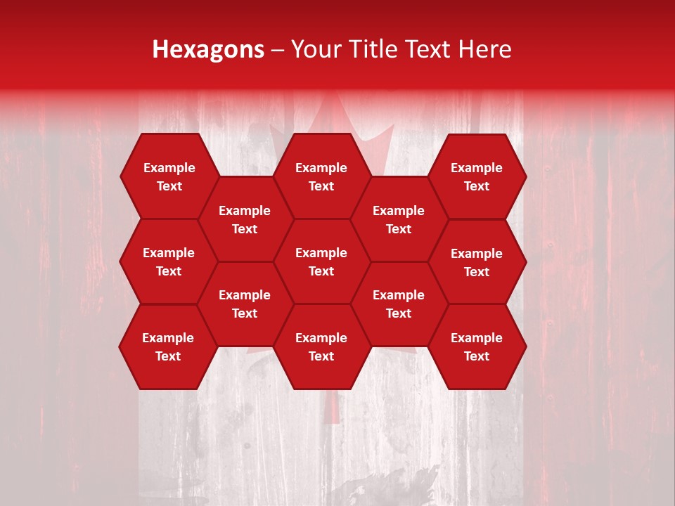 A Canadian Flag Painted On A Wooden Wall PowerPoint Template