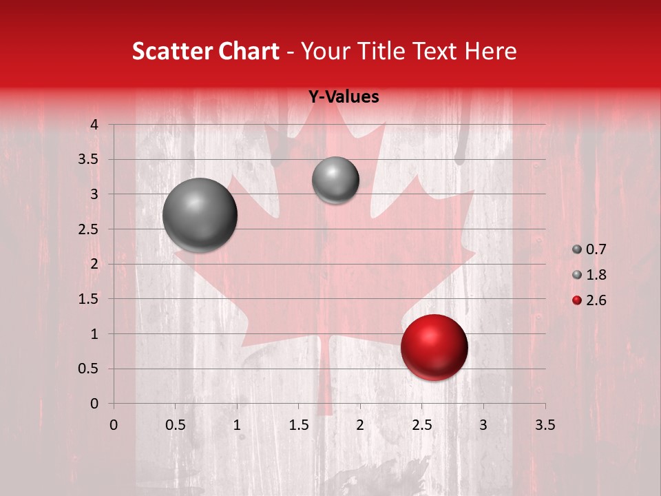 A Canadian Flag Painted On A Wooden Wall PowerPoint Template