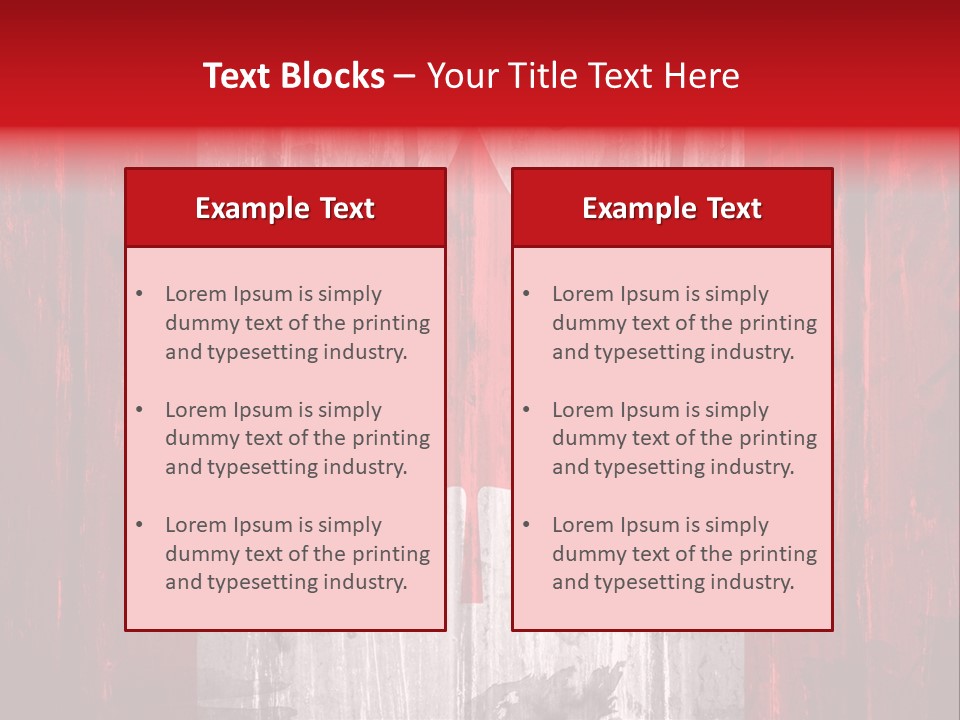 A Canadian Flag Painted On A Wooden Wall PowerPoint Template