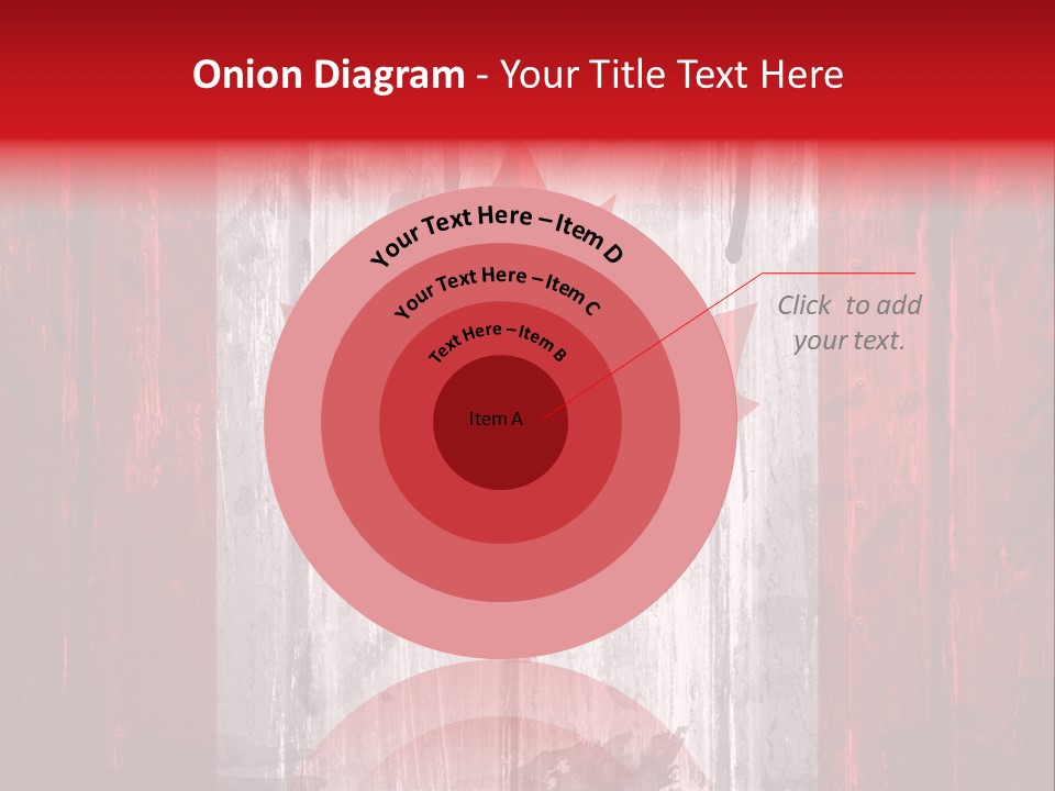 A Canadian Flag Painted On A Wooden Wall PowerPoint Template