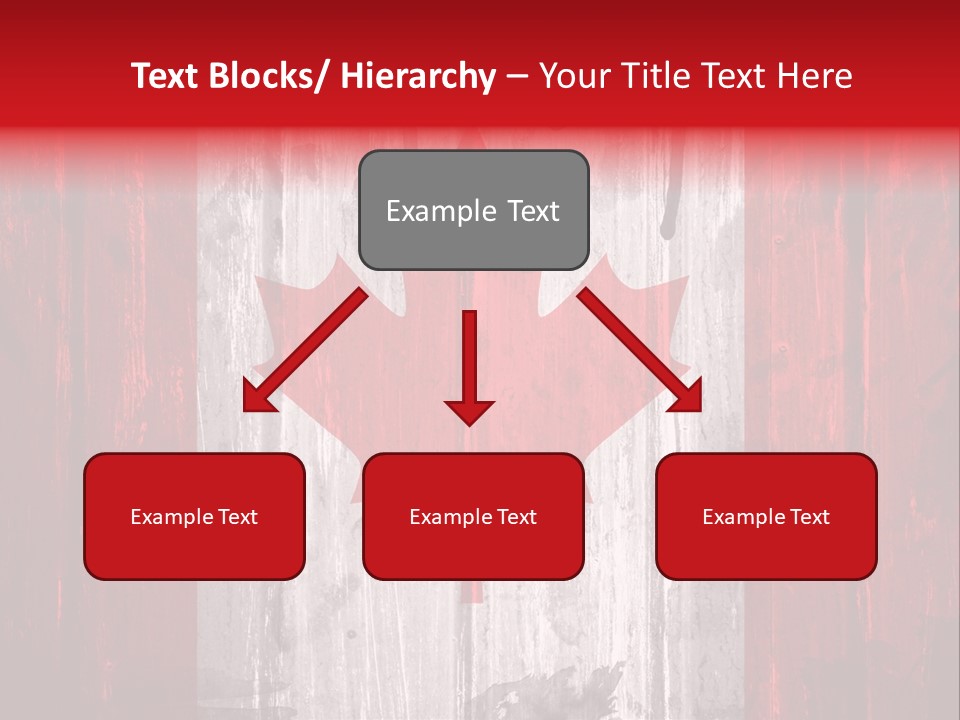 A Canadian Flag Painted On A Wooden Wall PowerPoint Template