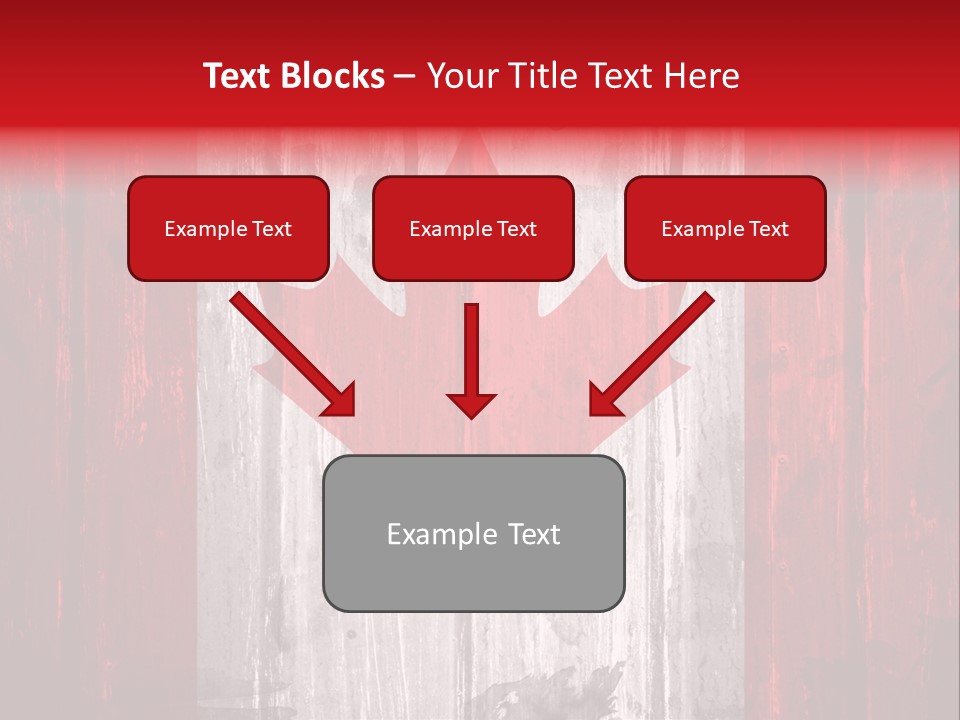 A Canadian Flag Painted On A Wooden Wall PowerPoint Template