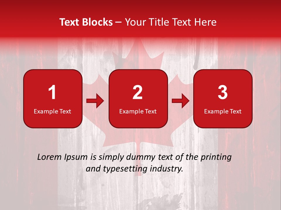 A Canadian Flag Painted On A Wooden Wall PowerPoint Template