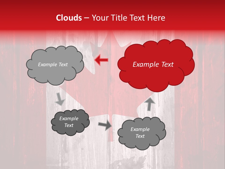 A Canadian Flag Painted On A Wooden Wall PowerPoint Template