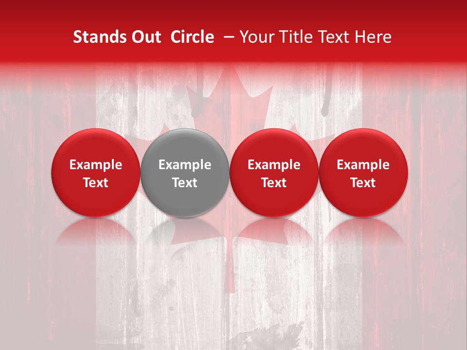 A Canadian Flag Painted On A Wooden Wall PowerPoint Template