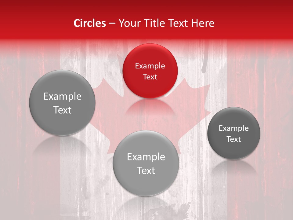 A Canadian Flag Painted On A Wooden Wall PowerPoint Template