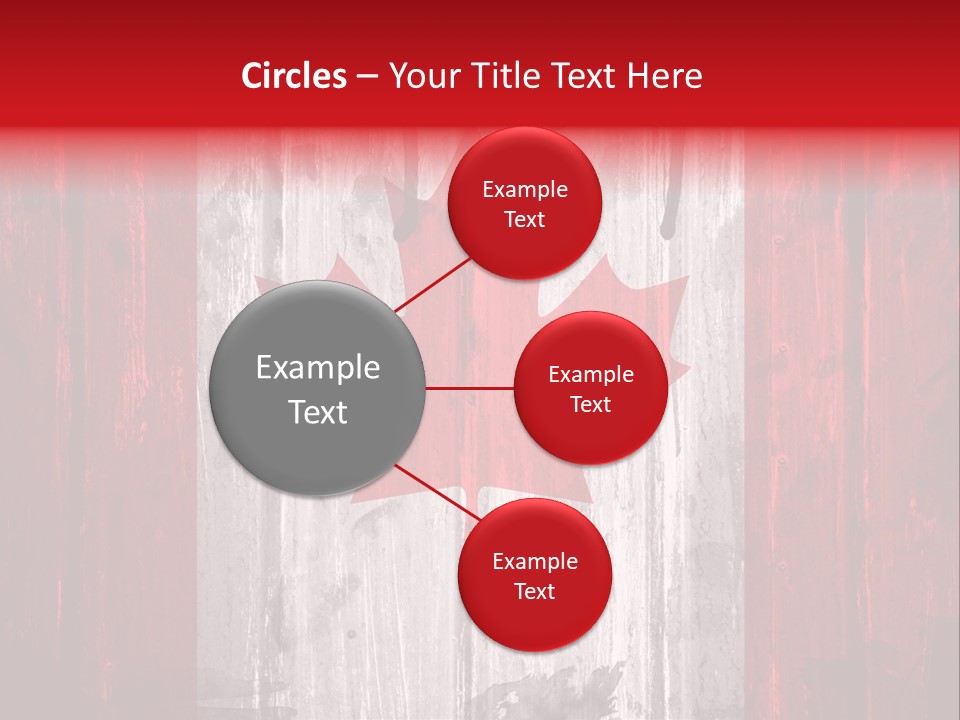 A Canadian Flag Painted On A Wooden Wall PowerPoint Template