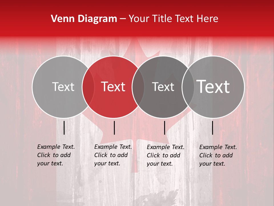 A Canadian Flag Painted On A Wooden Wall PowerPoint Template