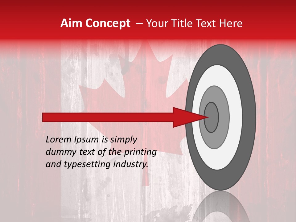 A Canadian Flag Painted On A Wooden Wall PowerPoint Template