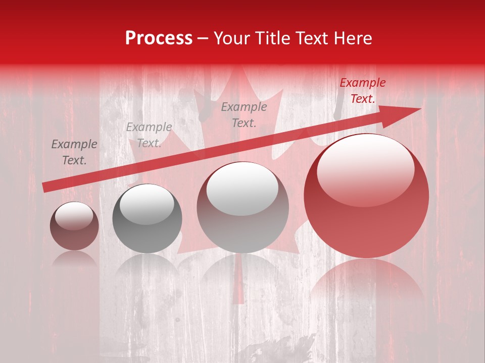 A Canadian Flag Painted On A Wooden Wall PowerPoint Template