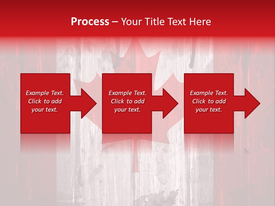 A Canadian Flag Painted On A Wooden Wall PowerPoint Template