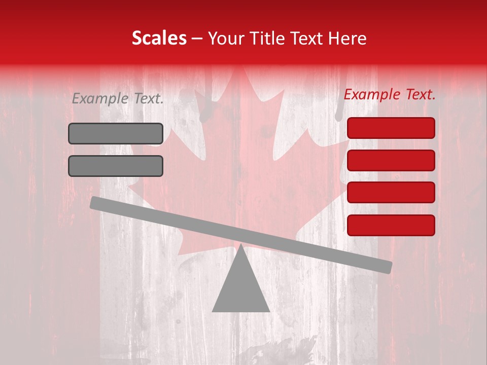 A Canadian Flag Painted On A Wooden Wall PowerPoint Template