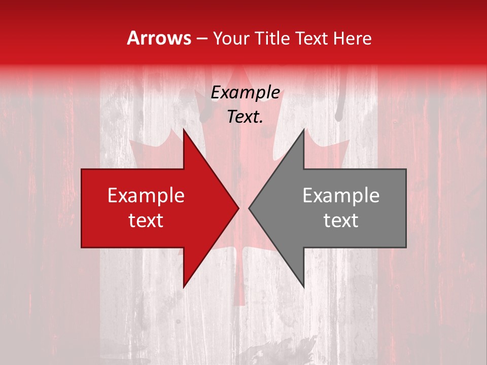A Canadian Flag Painted On A Wooden Wall PowerPoint Template