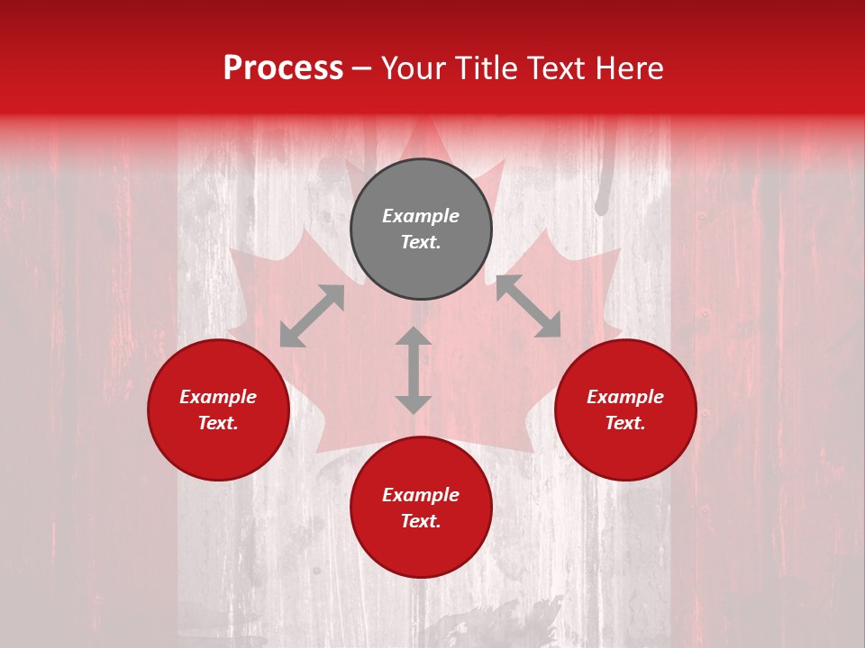 A Canadian Flag Painted On A Wooden Wall PowerPoint Template
