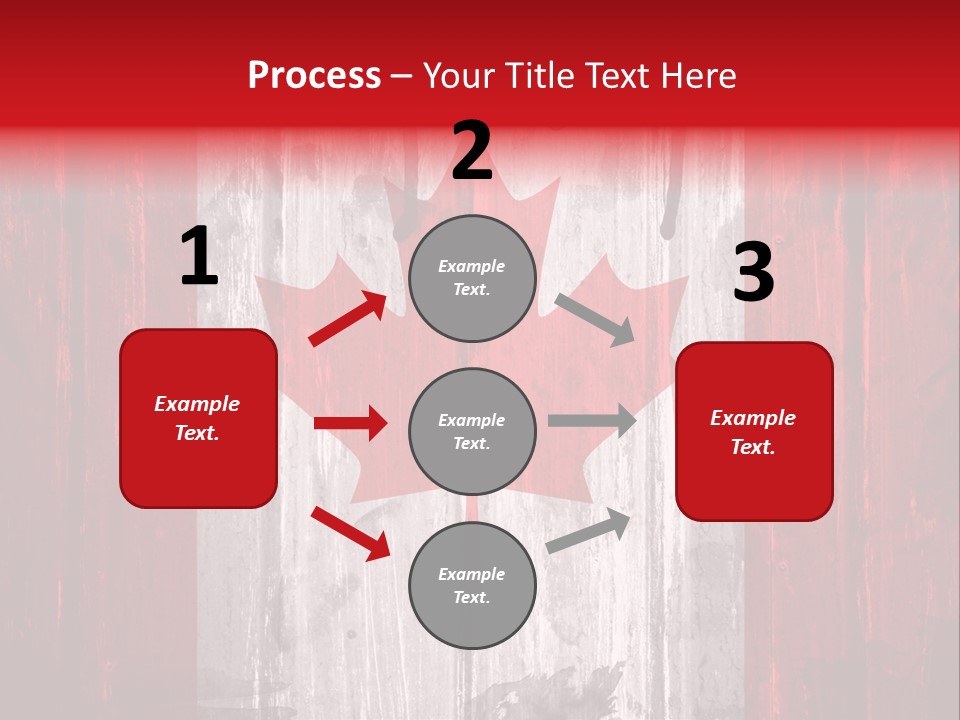 A Canadian Flag Painted On A Wooden Wall PowerPoint Template