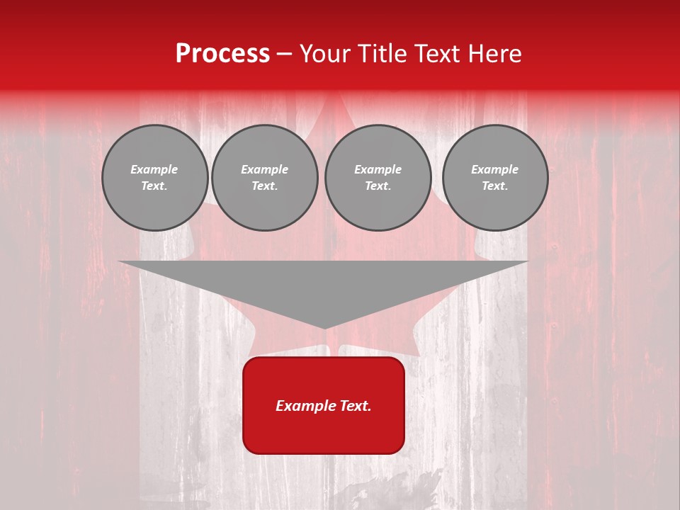 A Canadian Flag Painted On A Wooden Wall PowerPoint Template