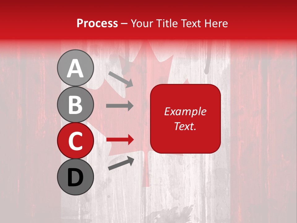 A Canadian Flag Painted On A Wooden Wall PowerPoint Template