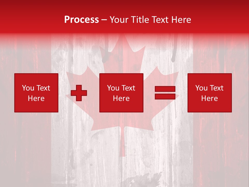 A Canadian Flag Painted On A Wooden Wall PowerPoint Template