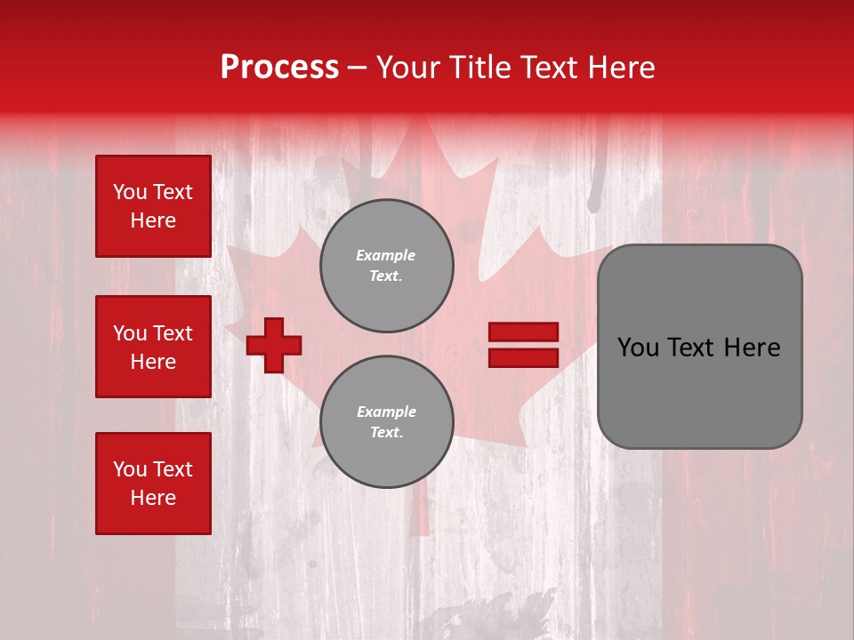 A Canadian Flag Painted On A Wooden Wall PowerPoint Template
