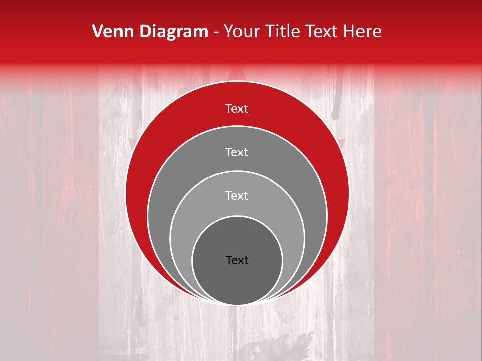 A Canadian Flag Painted On A Wooden Wall PowerPoint Template