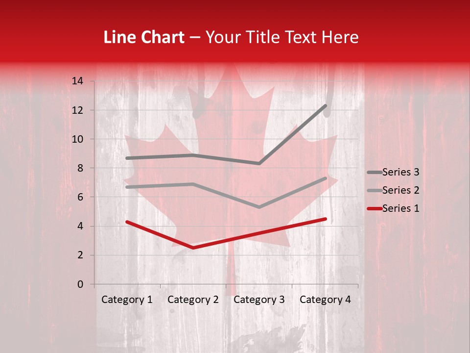 A Canadian Flag Painted On A Wooden Wall PowerPoint Template