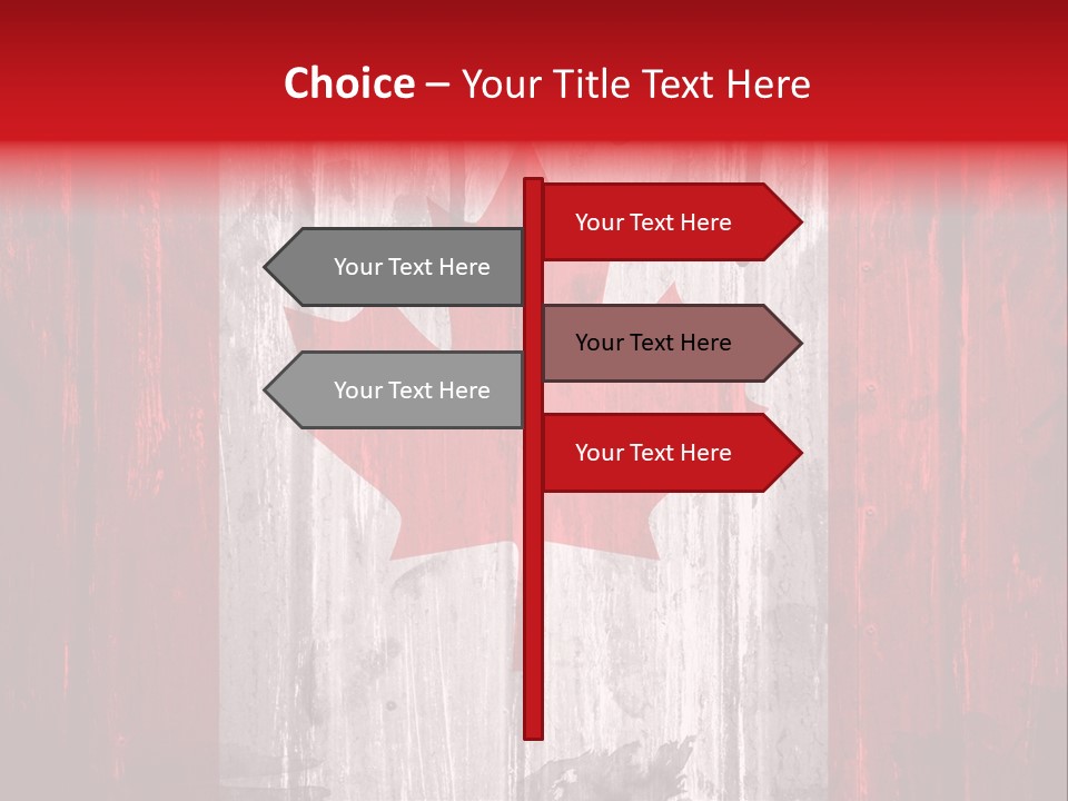 A Canadian Flag Painted On A Wooden Wall PowerPoint Template