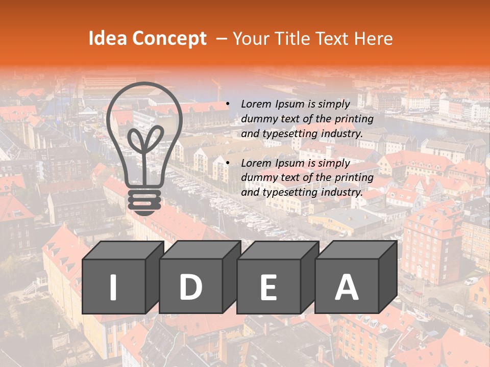 City River Evening PowerPoint Template