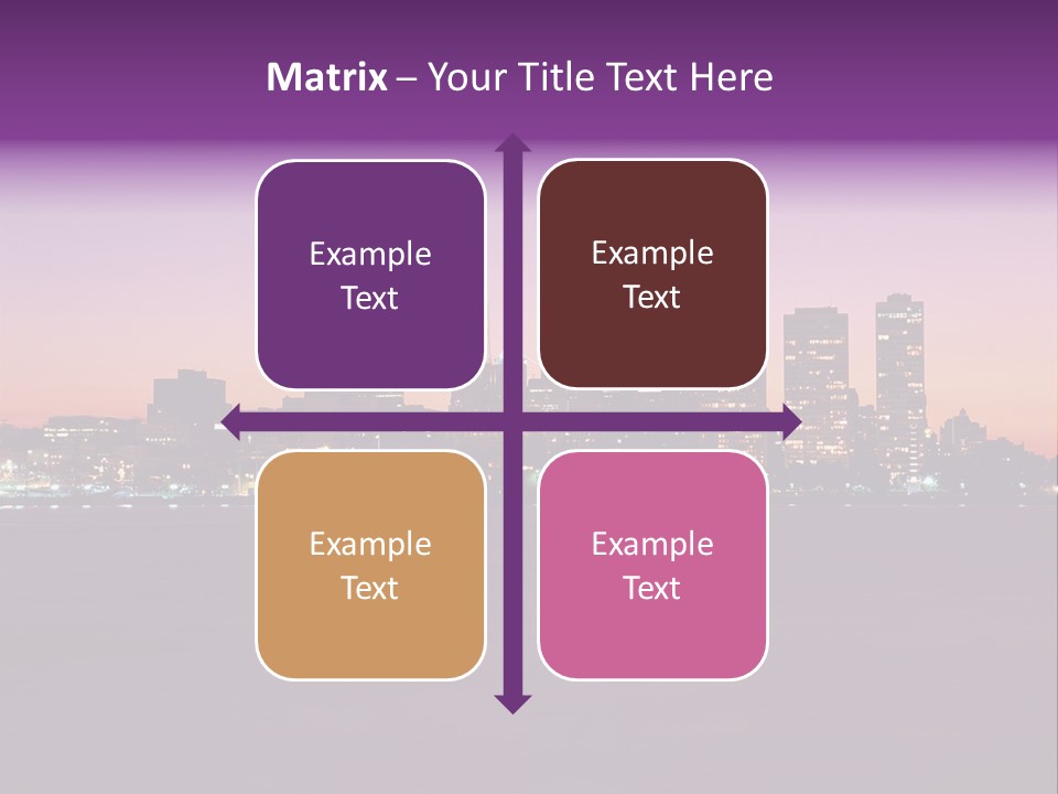 Purple Usa Skyscraper PowerPoint Template