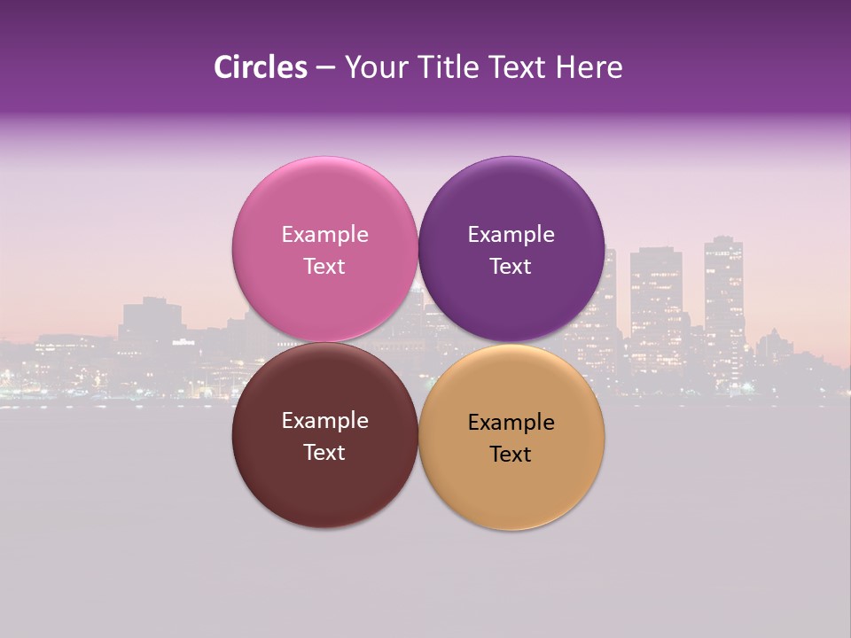 Purple Usa Skyscraper PowerPoint Template