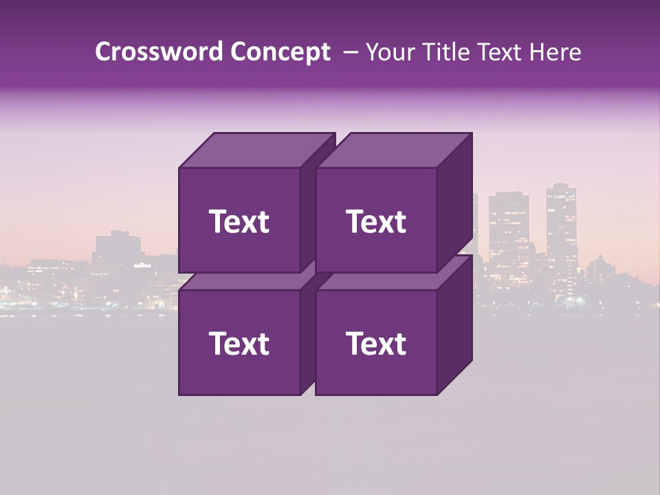 Purple Usa Skyscraper PowerPoint Template