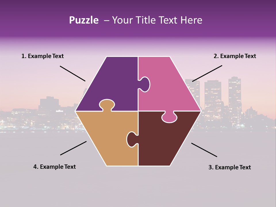 Purple Usa Skyscraper PowerPoint Template