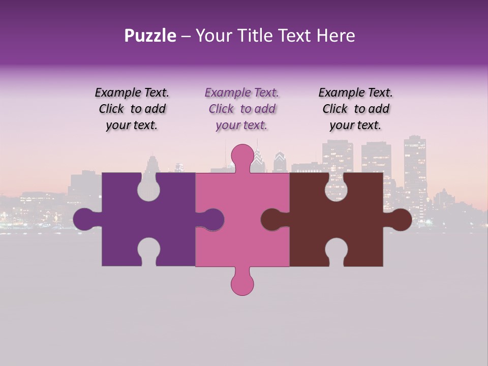 Purple Usa Skyscraper PowerPoint Template