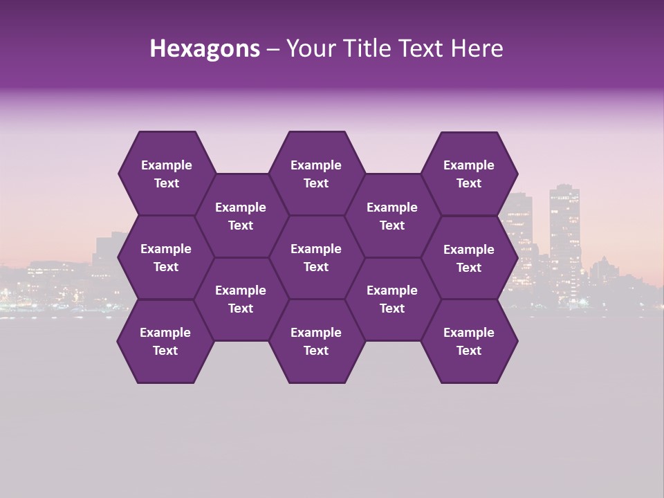 Purple Usa Skyscraper PowerPoint Template