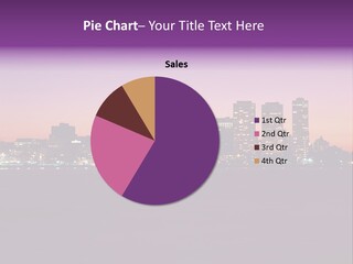 Purple Usa Skyscraper PowerPoint Template