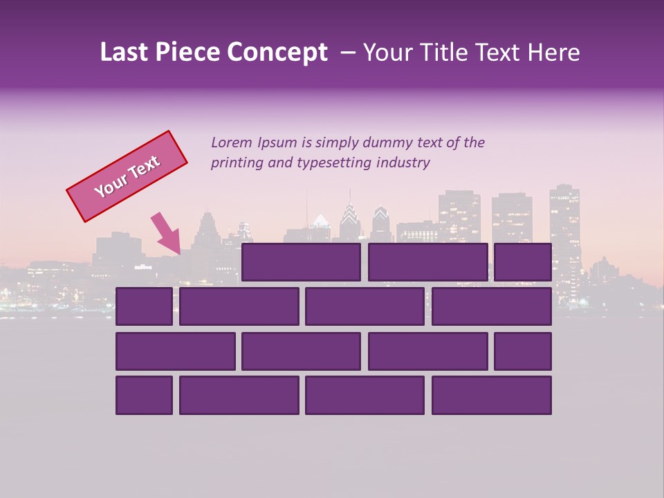 Purple Usa Skyscraper PowerPoint Template