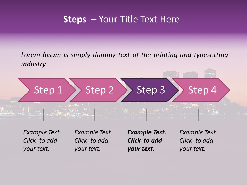 Purple Usa Skyscraper PowerPoint Template