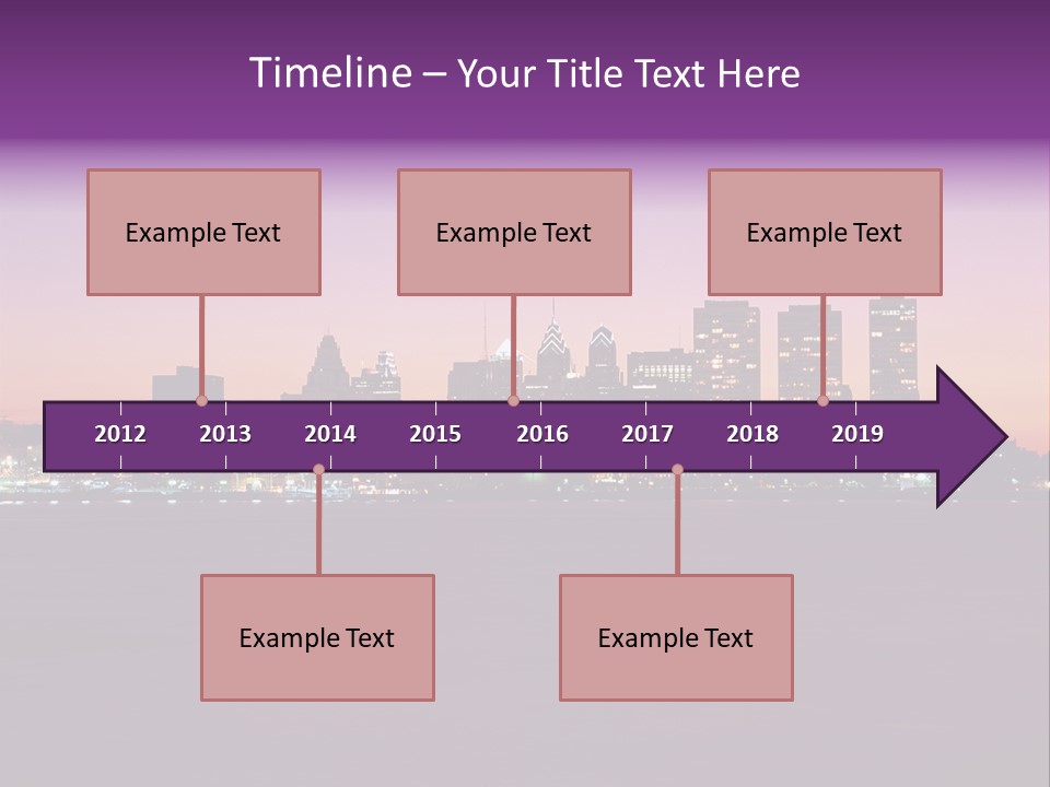 Purple Usa Skyscraper PowerPoint Template