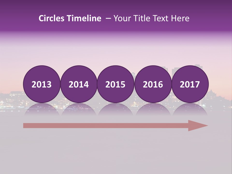 Purple Usa Skyscraper PowerPoint Template