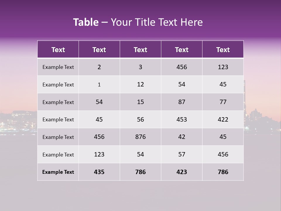 Purple Usa Skyscraper PowerPoint Template