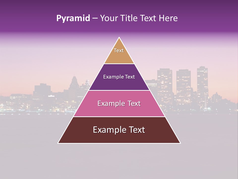 Purple Usa Skyscraper PowerPoint Template