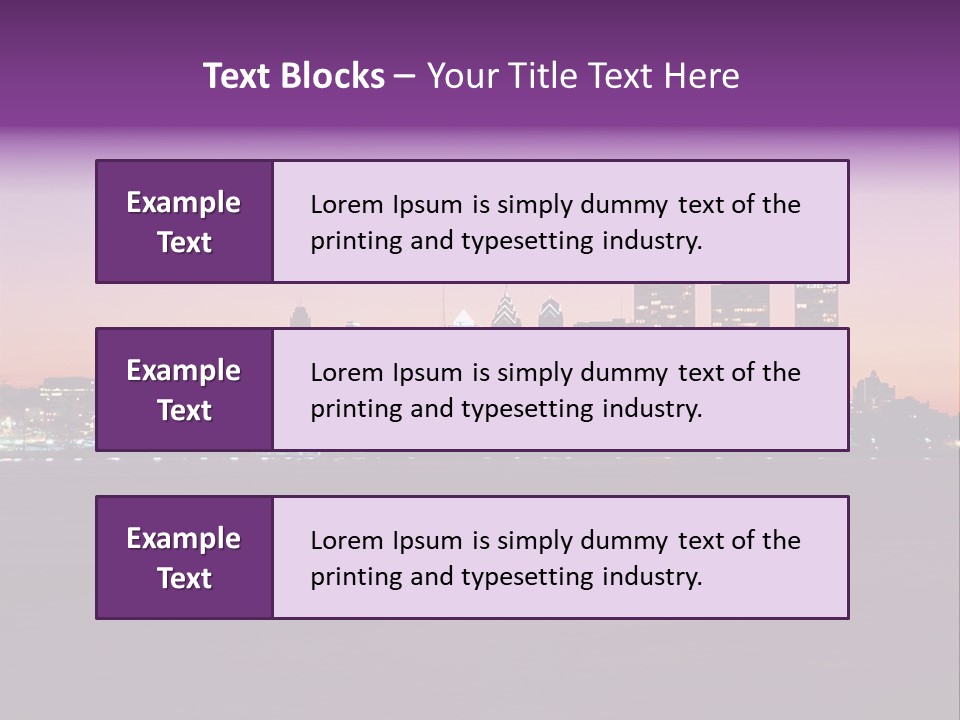 Purple Usa Skyscraper PowerPoint Template
