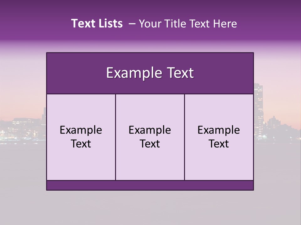 Purple Usa Skyscraper PowerPoint Template