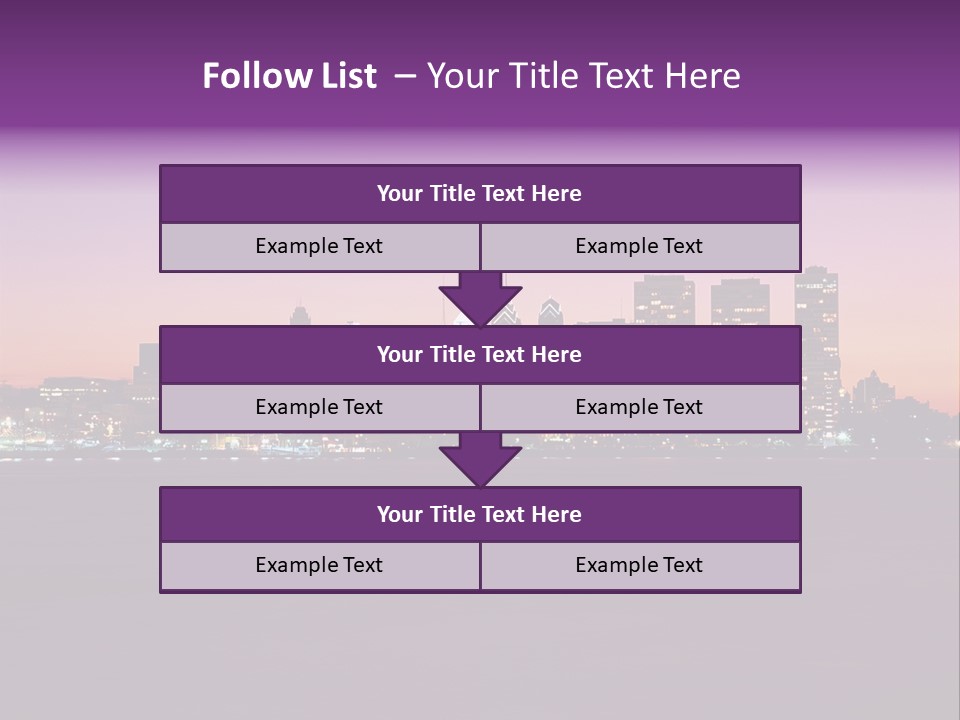 Purple Usa Skyscraper PowerPoint Template