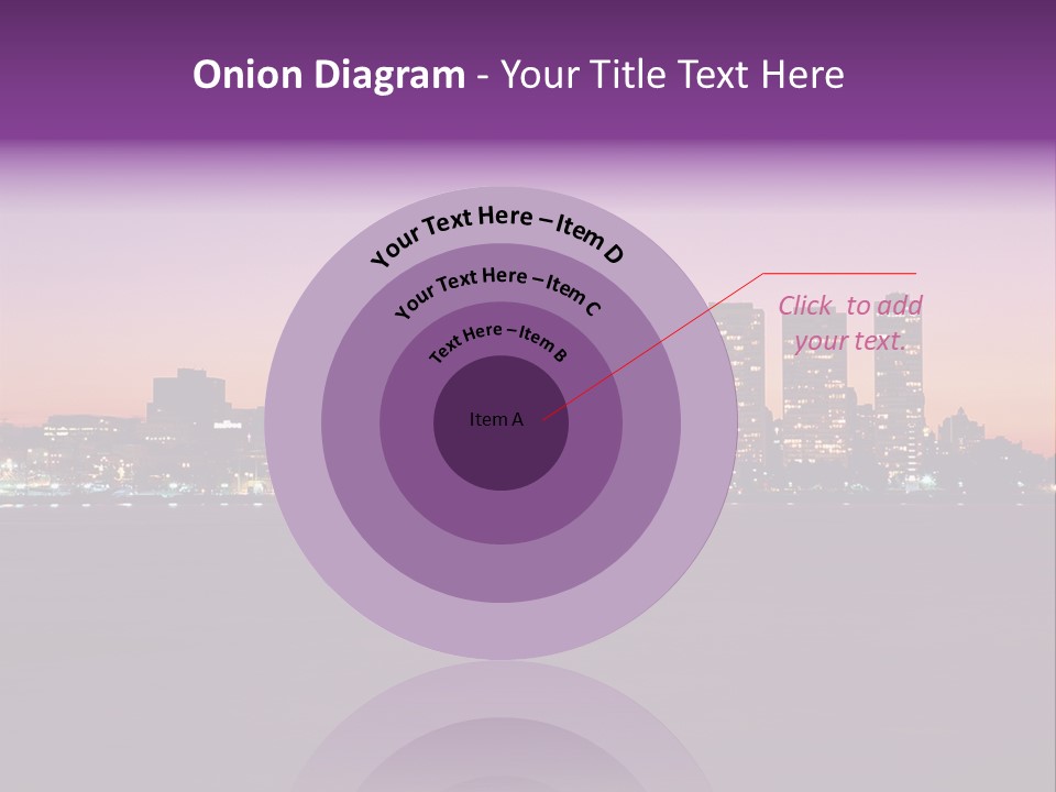 Purple Usa Skyscraper PowerPoint Template