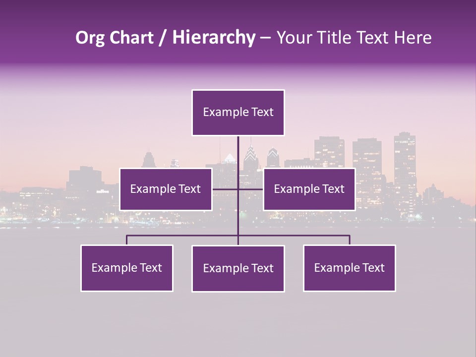 Purple Usa Skyscraper PowerPoint Template