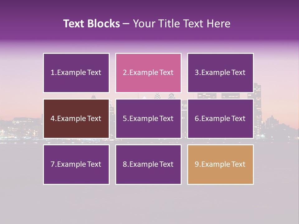 Purple Usa Skyscraper PowerPoint Template