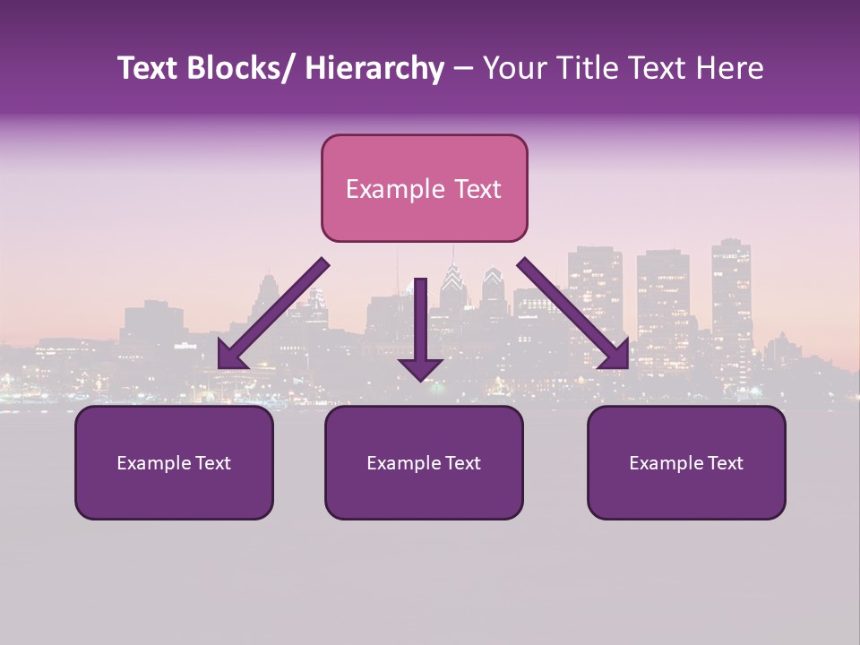 Purple Usa Skyscraper PowerPoint Template