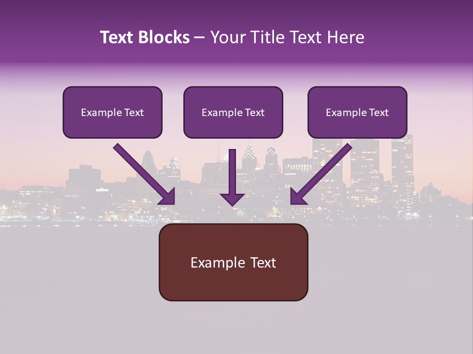 Purple Usa Skyscraper PowerPoint Template