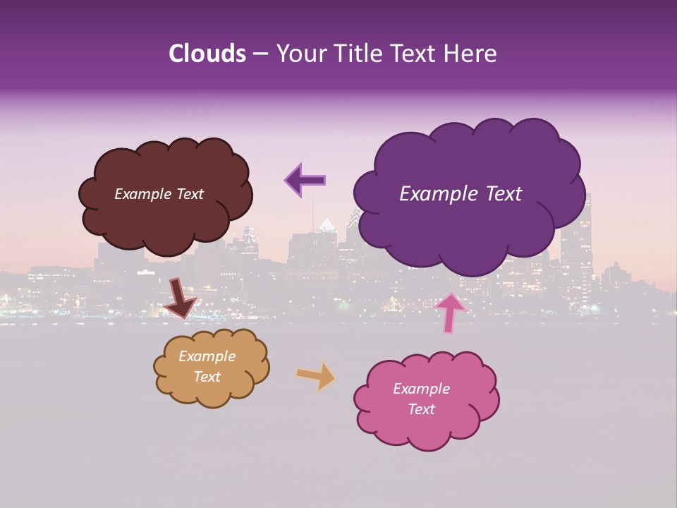 Purple Usa Skyscraper PowerPoint Template
